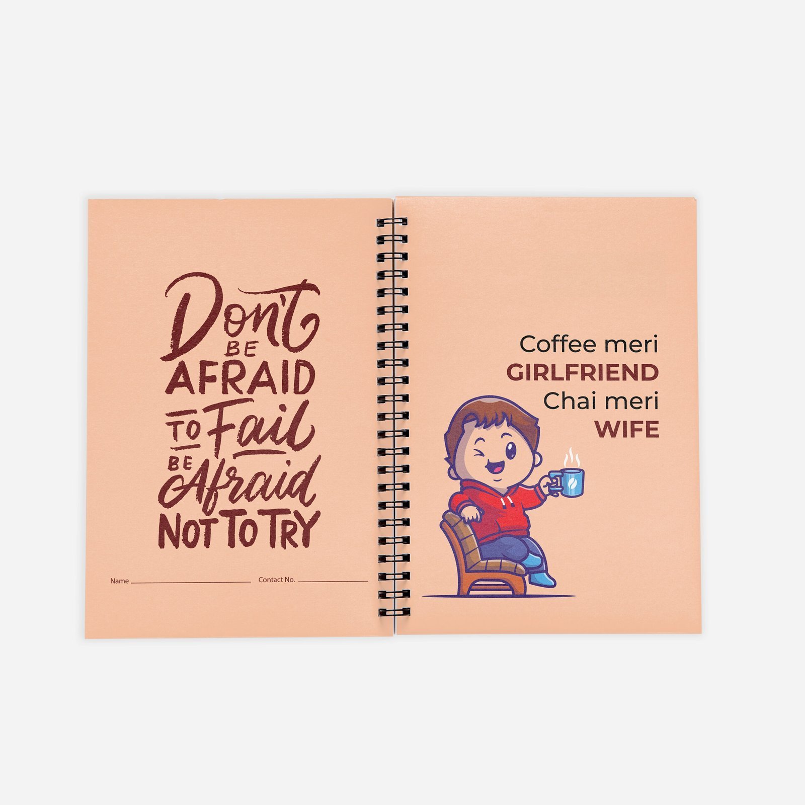 Coffee Meri Girlfriend Chai Meri Wife Notebook