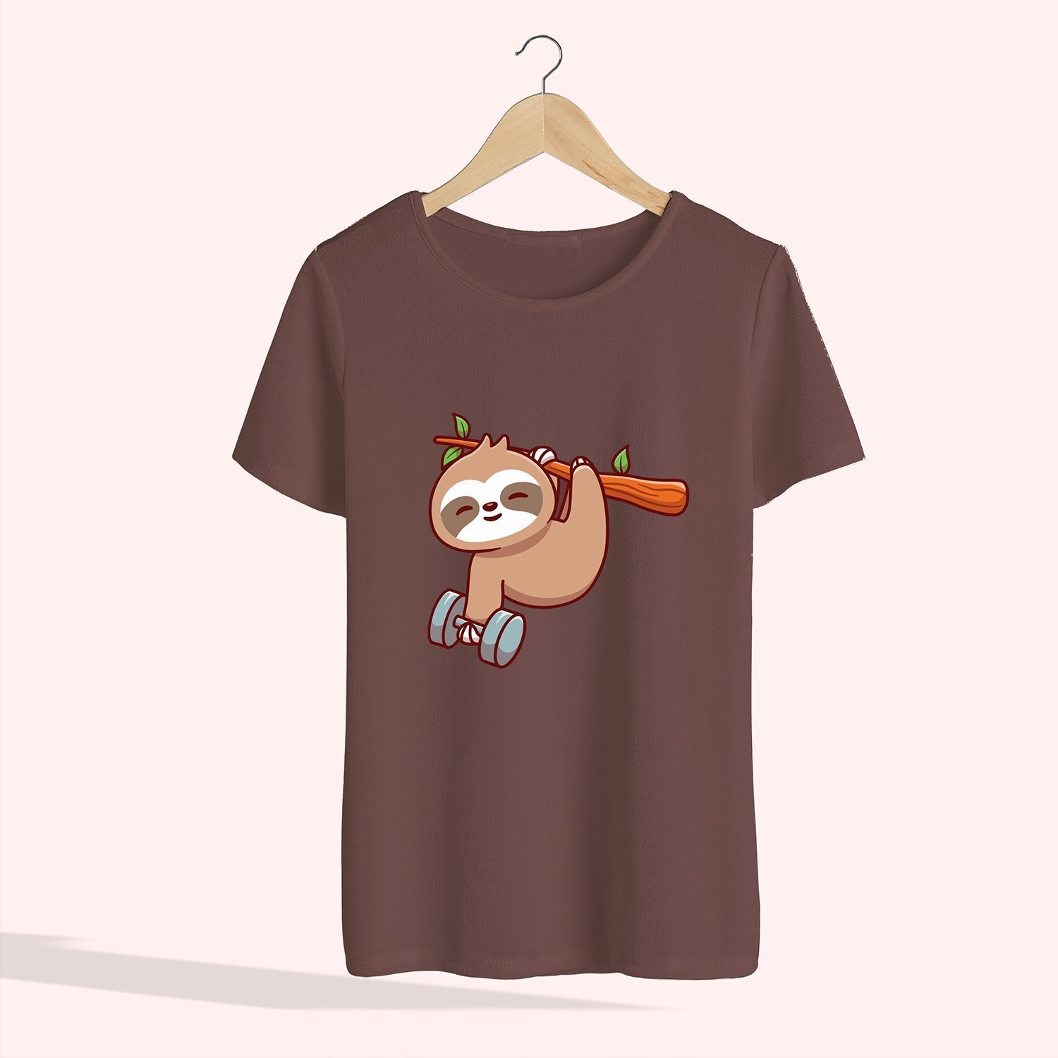 Gym Workout Sloths T-Shirt - Round Neck