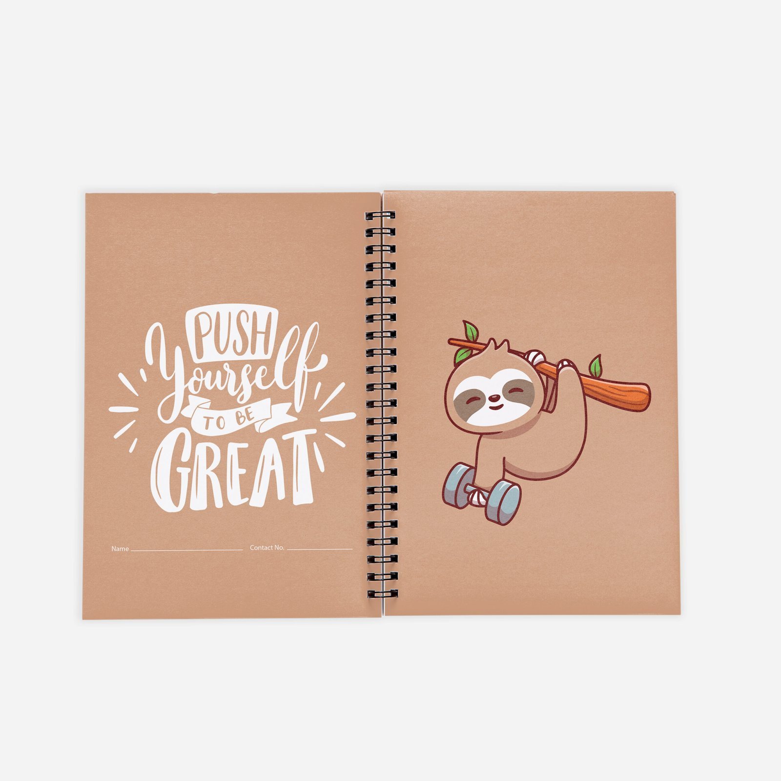 Gym Workout Sloths Notebook
